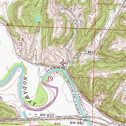 Topographic Map of Callen School (historical), MO