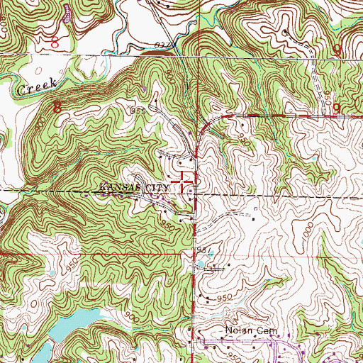 Topographic Map of Brown School (historical), MO