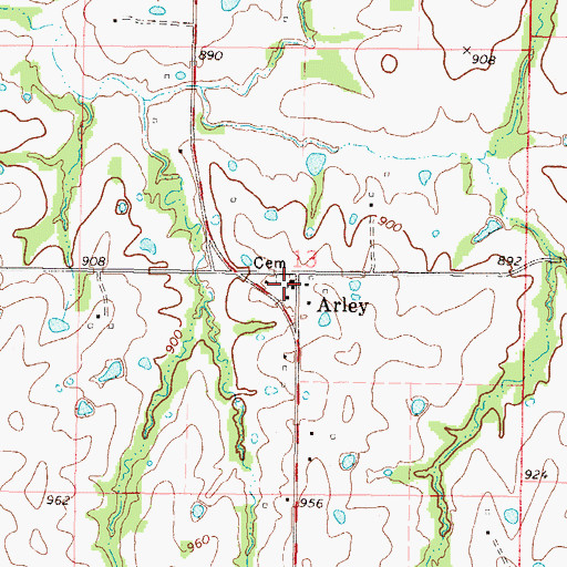 Topographic Map of Bethel German Methodist Episcopal Church, MO