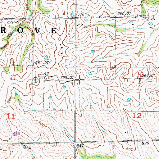 Topographic Map of Little Union School (historical), MO