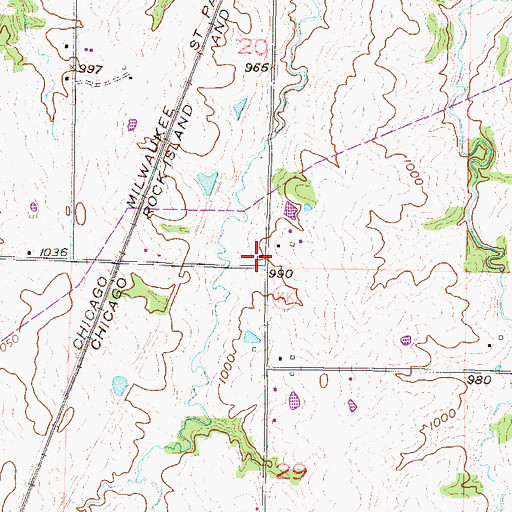 Topographic Map of Butler School (historical), MO