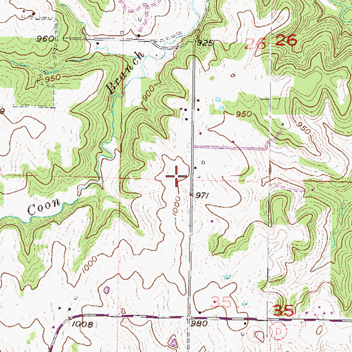 Topographic Map of Graham School (historical), MO