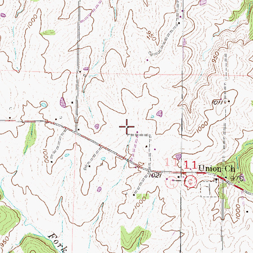 Topographic Map of Union School (historical), MO