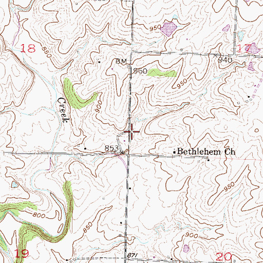 Topographic Map of Fairplay School (historical), MO
