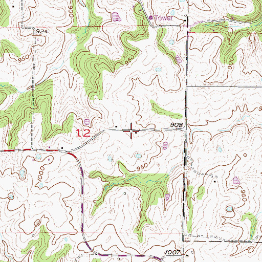 Topographic Map of Murray School (historical), MO