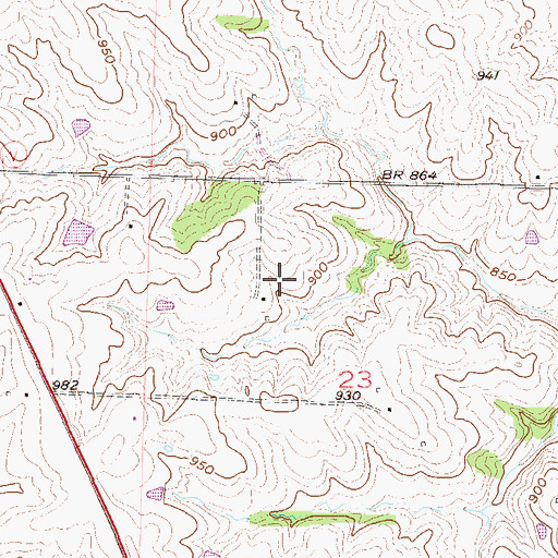 Topographic Map of Taylor School (historical), MO