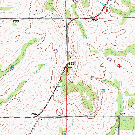 Topographic Map of Timber Ridge School (historical), MO