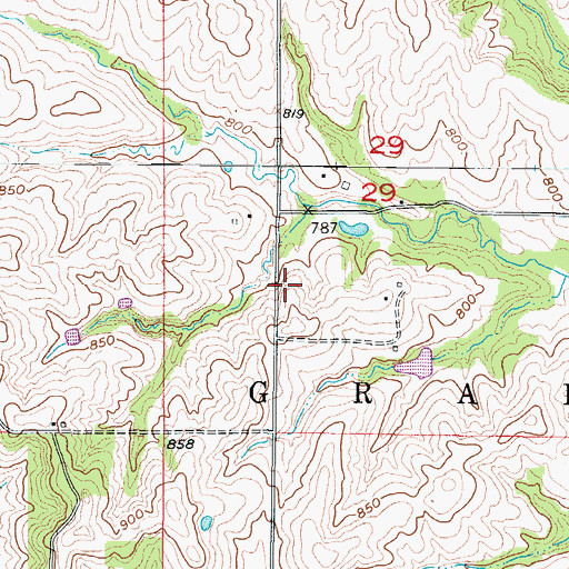 Topographic Map of Rife School (historical), MO
