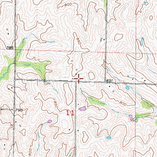 Topographic Map of Plum Grove School (historical), MO