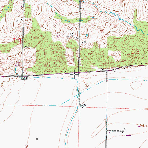 Topographic Map of Lakeview School (historical), MO