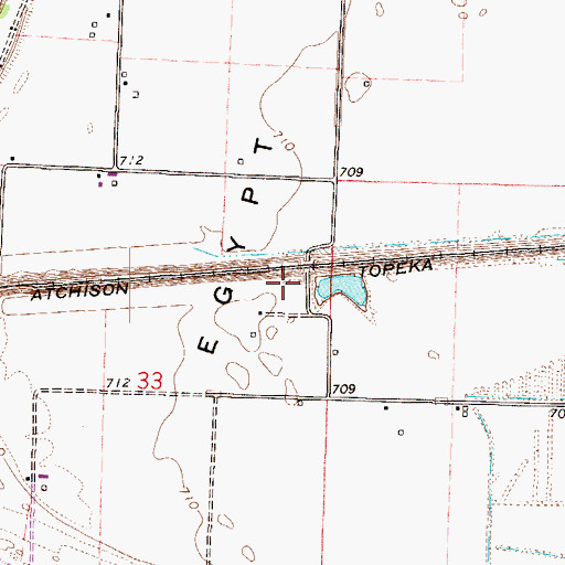 Topographic Map of Egypt School (historical), MO