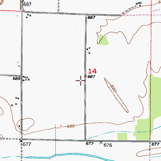 Topographic Map of Mallory School (historical), MO