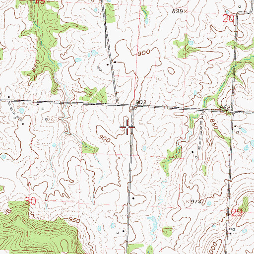 Topographic Map of Doty School (historical), MO
