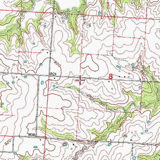 Topographic Map of Starr School (historical), MO