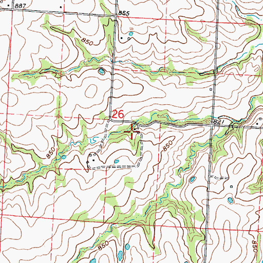 Topographic Map of Wolfenbarger School (historical), MO