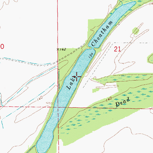 Topographic Map of Lake Cheatham, AR