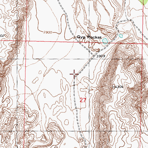 Topographic Map of Lower Hurricane Valley, AZ