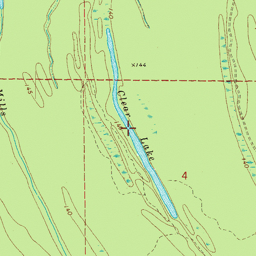 Topographic Map of Clear Lake, AR