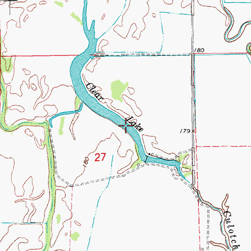 Topographic Map of Clear Lake, AR