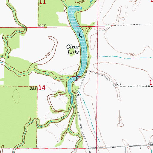 Topographic Map of Clear Lake, AR