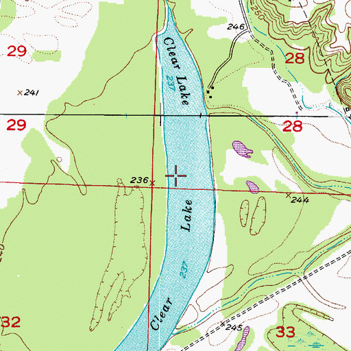 Topographic Map of Clear Lake, AR