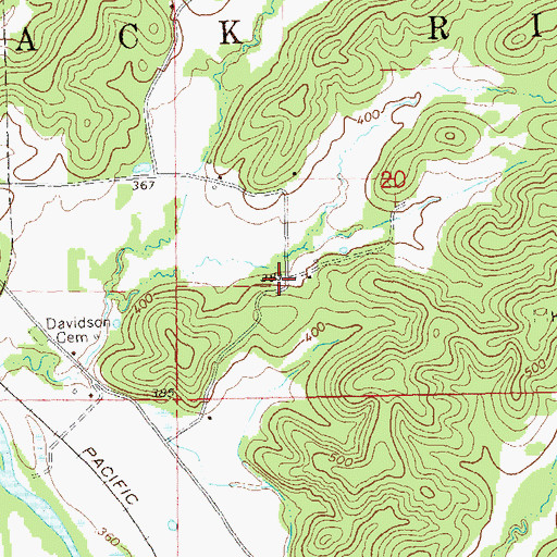 Topographic Map of Davidson School (historical), MO