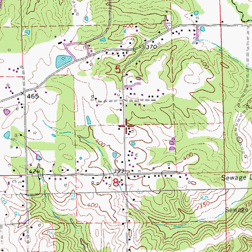 Topographic Map of Pike Creek Church (historical), MO