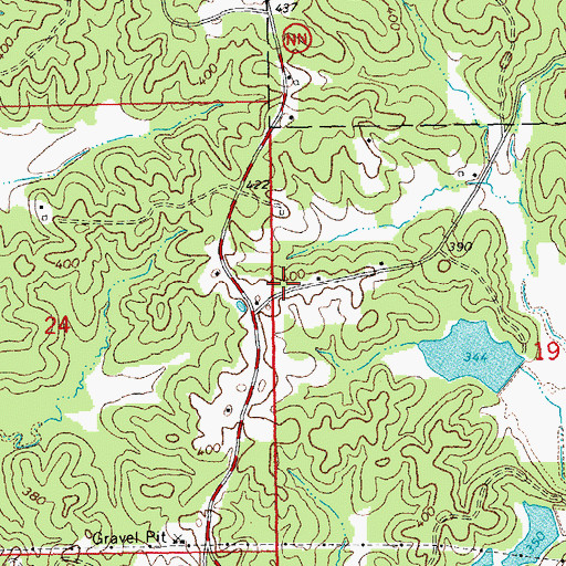 Topographic Map of Mast School (historical), MO