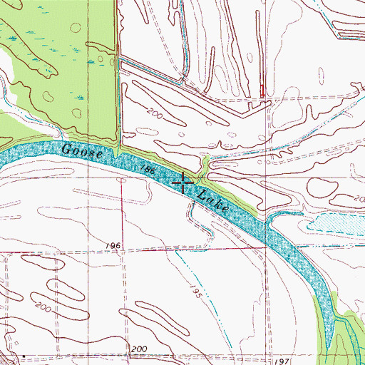 Topographic Map of Goose Lake, AR