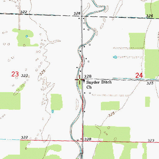 Topographic Map of Snyder School (historical), MO
