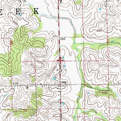 Topographic Map of Shoemaker School, MO