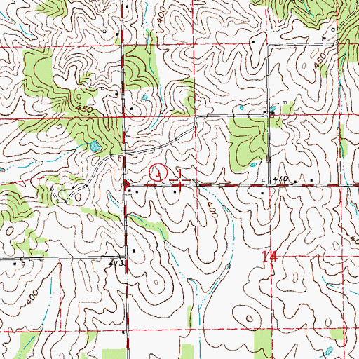 Topographic Map of Page School (historical), MO