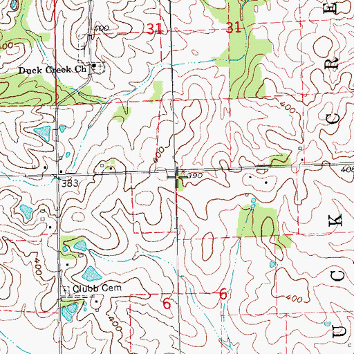 Topographic Map of Club School (historical), MO