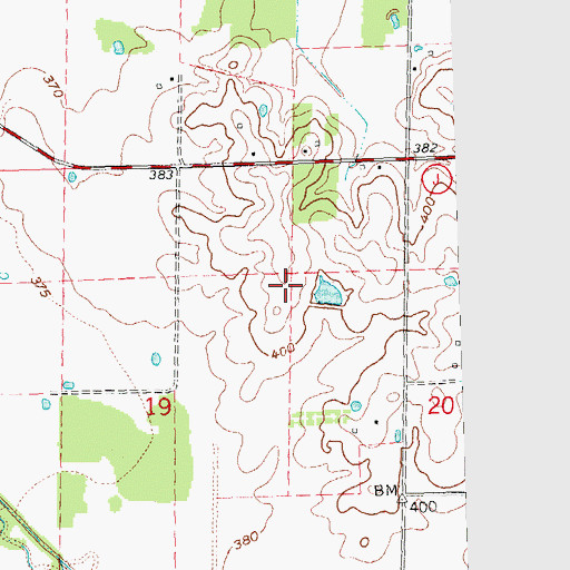 Topographic Map of Lick Creek School (historical), MO