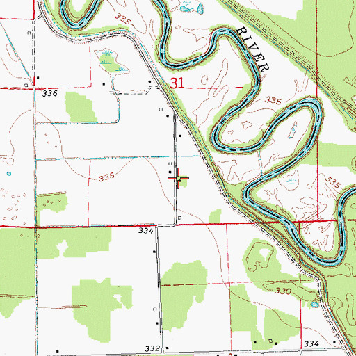 Topographic Map of Star School, MO