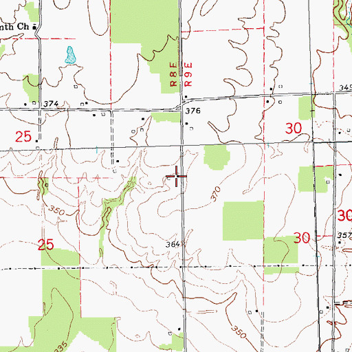 Topographic Map of Edmundson School, MO