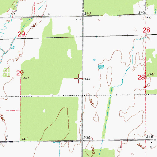 Topographic Map of Melton School (historical), MO