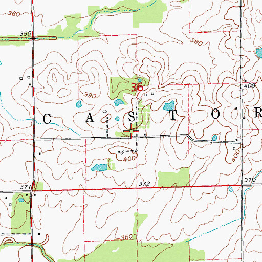 Topographic Map of Sherry School, MO