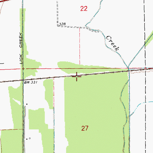 Topographic Map of Ajax (historical), MO