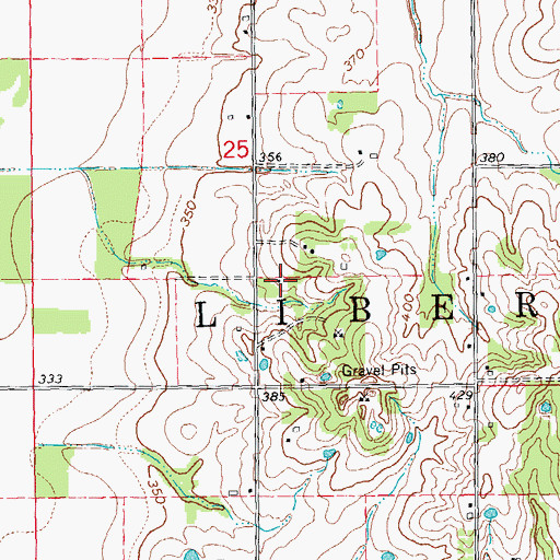 Topographic Map of Howell School, MO