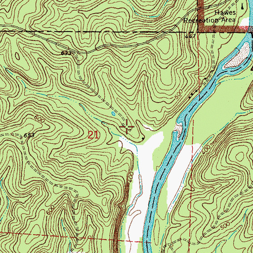 Topographic Map of Old Short Place, MO