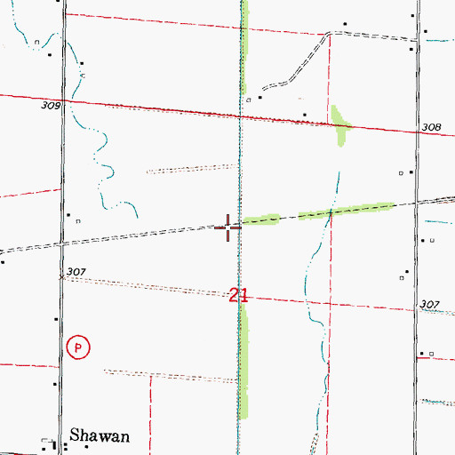 Topographic Map of Indiana Spur (historical), MO