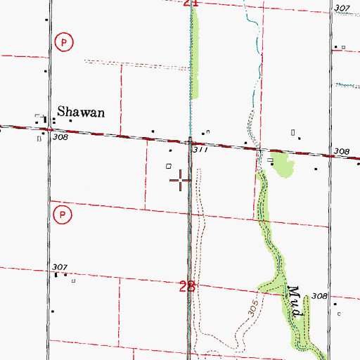 Topographic Map of Artesian Well (historical), MO