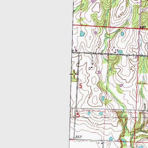 Topographic Map of Lambert School, MO