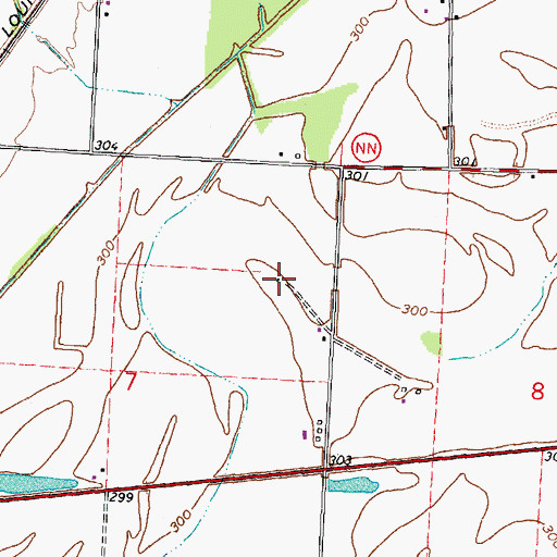 Topographic Map of Ott School, MO