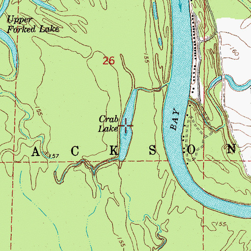 Topographic Map of Crab Lake, AR