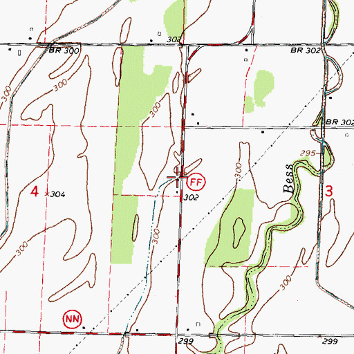Topographic Map of Galloway School, MO