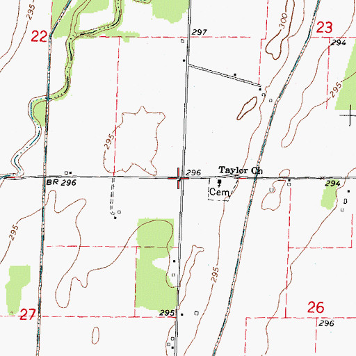 Topographic Map of Lone Star School, MO