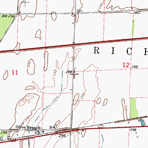 Topographic Map of Holly School, MO