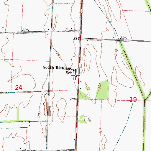 Topographic Map of 101 School (historical), MO